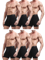 Men's Aoelemence BoxerBriefs, Breathable Soft and anti wear leg Boxer 6pcs Pack - Image 2