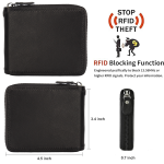 Geniune Leather Full Zipper With RFID Secure Capacity Wallet - Image 2