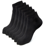 6Pairs Mens Plain Ankle Rich Cotton Casual Socks Free Size - Image 2