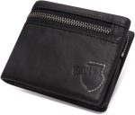 Genuine Leather RFID Protected Wallet With Removable Zipper - Image 5