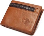 Genuine Leather RFID Protected Wallet With Removable Zipper - Image 16