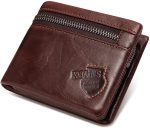 Genuine Leather RFID Protected Wallet With Removable Zipper - Image 3