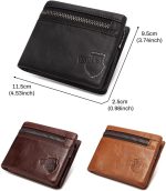 Genuine Leather RFID Protected Wallet With Removable Zipper - Image 6