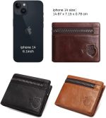 Genuine Leather RFID Protected Wallet With Removable Zipper - Image 12