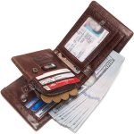Genuine Leather RFID Protected Wallet With Removable Zipper - Image 19