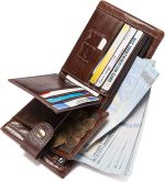 Leather Wallet With Anti-Theft RFID Blocking Cardholder Wallet - Image 16