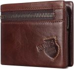 Genuine Leather RFID Protected Wallet With Removable Zipper - Image 20