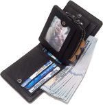 Genuine Leather RFID Protected Wallet With Removable Zipper - Image 10