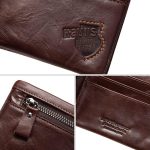 Genuine Leather RFID Protected Wallet With Removable Zipper - Image 21