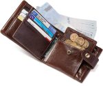 Leather Wallet With Anti-Theft RFID Blocking Cardholder Wallet - Image 12