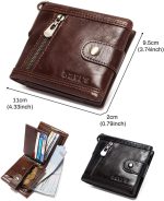 Leather Wallet With Anti-Theft RFID Blocking Cardholder Wallet - Image 14