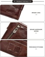 Leather Wallet With Anti-Theft RFID Blocking Cardholder Wallet - Image 10