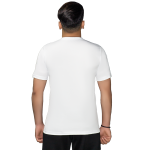 Mens Plain White Short Sleeve Active Crew Neck Sport T-Shirt - Image 2