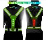 Cycling LED Reflective Vest Adjustable with Back & Front Lights - Image 5