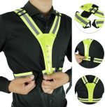 Cycling LED Reflective Vest Adjustable with Back & Front Lights - Image 3