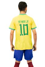 Brazil Soccer Jersey With Neymar JR Name and Number 10 For Men - Image 3