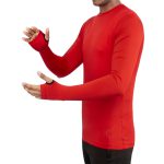 Mens Crew Neck Long Sleeve Tops Athletic Thumb Hole T shirts