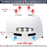 Helmet With Warning LED Lights Bicycle Helmet, Skate Helmet. - Image 14