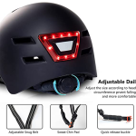 Helmet With Warning LED Lights Bicycle Helmet, Skate Helmet. - Image 20