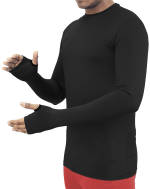 Mens Crew Neck Long Sleeve Tops Athletic Thumb Hole T shirts - Image 10