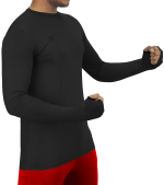 Mens Crew Neck Long Sleeve Tops Athletic Thumb Hole T shirts - Image 15