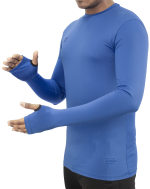 Mens Crew Neck Long Sleeve Tops Athletic Thumb Hole T shirts - Image 7