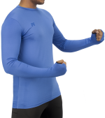 Mens Crew Neck Long Sleeve Tops Athletic Thumb Hole T shirts - Image 12