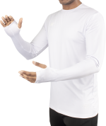 Mens Crew Neck Long Sleeve Tops Athletic Thumb Hole T shirts - Image 6