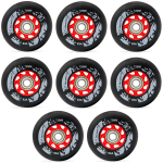 No.3 Inline 8pcs Skate Wheels with Bearings ILQ-9. Size (72-76-80)mm