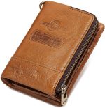 Leather Wallet Chain Bi-fold With RFID Blocking Security Wallet - Image 7