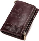 Leather Wallet Chain Bi-fold With RFID Blocking Security Wallet - Image 13