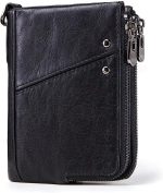 Leather Wallet With Anti-Theft Chain RFID Protected Wallets - Image 2