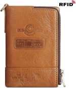 Leather Wallet Chain Bi-fold With RFID Blocking Security Wallet - Image 9