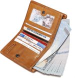 Mini Bifold Genuine Leather With RFID Blocking Slim Wallet - Image 20