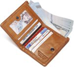 Mini Bifold Genuine Leather With RFID Blocking Slim Wallet - Image 15