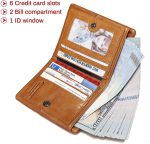 Mini Bifold Genuine Leather With RFID Blocking Slim Wallet - Image 16