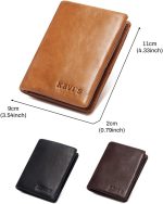 Mini Bifold Genuine Leather With RFID Blocking Slim Wallet - Image 17
