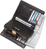 Genuine Leather Bi-Fold Wallet With RFID Blocking Cardholder - Image 13