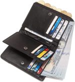 Leather Wallet Chain Bi-fold With RFID Blocking Security Wallet - Image 15