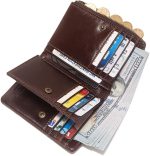 Leather Wallet Chain Bi-fold With RFID Blocking Security Wallet - Image 19