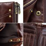 Leather Wallet With Anti-Theft Chain RFID Protected Wallets - Image 12