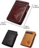 Genuine Leather Bi-Fold Wallet With RFID Blocking Cardholder - Image 16
