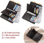 Leather Wallet Chain Bi-fold With RFID Blocking Security Wallet - Image 16