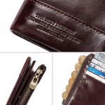 Leather Wallet Chain Bi-fold With RFID Blocking Security Wallet - Image 20