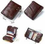 Leather Wallet With Anti-Theft Chain RFID Protected Wallets - Image 13