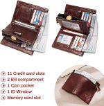 Genuine Leather Bi-Fold Wallet With RFID Blocking Cardholder - Image 19