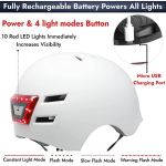 Helmet With Warning LED Lights Bicycle Helmet, Skate Helmet. - Image 15