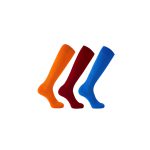 3Pairs S-tune Football Socks Plain Color One Size (5-14) Years