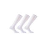 3Pairs S-tune Football Socks White Color One Size (5-14) Years