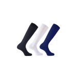 3Pairs S-tune Football Socks Plain Color One Size (5-14) Years